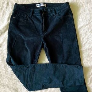 Corduroy dark blue skinny jeans